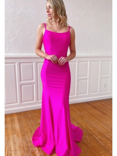 Mermaid Spaghetti Straps Long Prom Dresses Formal Evening Gowns 901550