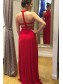 Long Red Chiffon Beaded Prom Dresses Formal Evening Gowns 901556 Long Red Chiffon Beaded Prom Dresses Formal Evening Gowns 901556