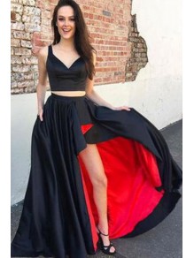 Long Black Red Two Pieces Prom Dresses Formal Evening Gowns 901558 Long Black Red Two Pieces Prom Dresses Formal Evening Gowns 901558