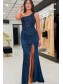 Mermaid One Shoulder Long Lace Prom Dresses Formal Evening Gowns 901568