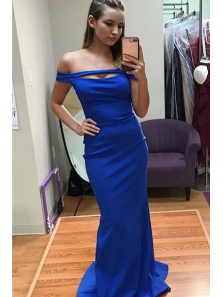 Long Royal Blue Mermaid Prom Dresses Formal Evening Gowns 901570