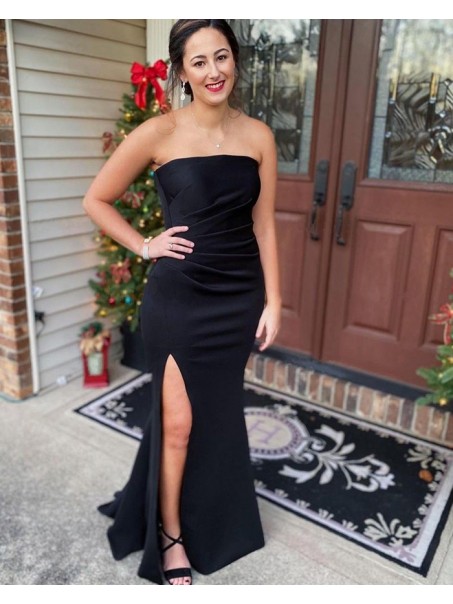 Long Black Strapless Mermaid Prom Dresses Formal Evening Gowns 901574 Long Black Strapless Mermaid Prom Dresses Formal Evening Gowns 901574