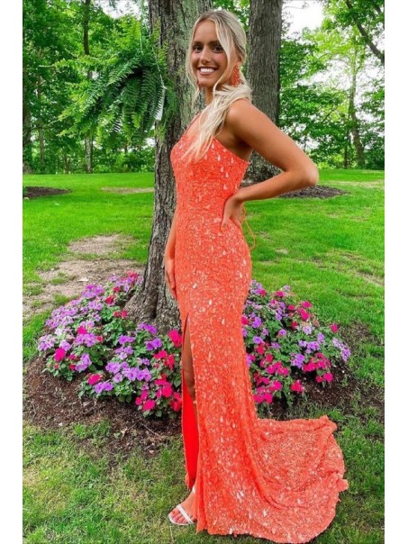 Elegant Sequin Spaghetti Straps Long Prom Dresses Formal Evening Gowns 901585 Elegant Sequin Spaghetti Straps Long Prom Dresses Formal Evening Gowns 901585