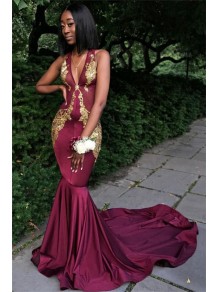 Long Mermaid Gold Lace Prom Dresses Formal Evening Gowns 901596 Long Mermaid Gold Lace Prom Dresses Formal Evening Gowns 901596