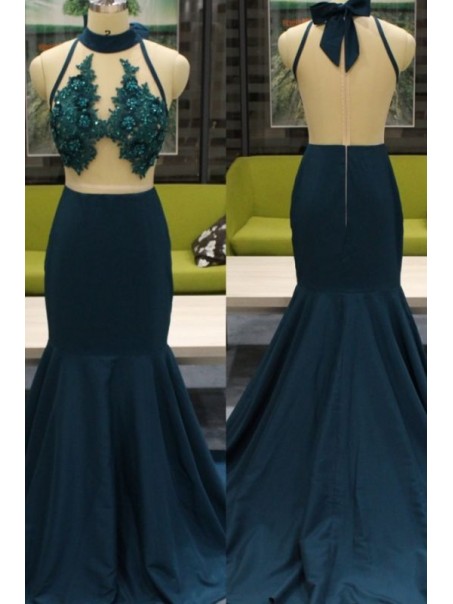 Mermaid Lace Long Prom Dresses Formal Evening Gowns 901600