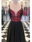 Long Black Embroidered Prom Dresses Formal Evening Gowns 901609 Long Black Embroidered Prom Dresses Formal Evening Gowns 901609
