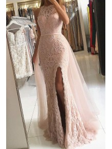Elegant Mermaid Beaded Lace Prom Dresses Formal Evening Gowns 901610
