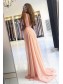 Long Pink Beaded Mermaid Prom Dresses Formal Evening Gowns 901612