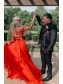 A-Line Long Red Prom Dresses Formal Evening Gowns 901622