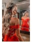 A-Line Long Red Prom Dresses Formal Evening Gowns 901622