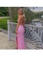 Long Pink Sequin Prom Dresses Formal Evening Gowns 901632