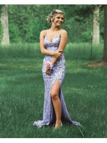 Mermaid Spaghetti Straps Sequin Prom Dresses Formal Evening Gowns 901635 Mermaid Spaghetti Straps Sequin Prom Dresses Formal Evening Gowns 901635