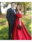 Long Red Off the Shoulder Satin Prom Dresses Formal Evening Gowns 901636 Long Red Off the Shoulder Satin Prom Dresses Formal Evening Gowns 901636