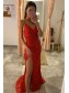 Elegant Long Red Sequin Prom Dresses Formal Evening Gowns 901644