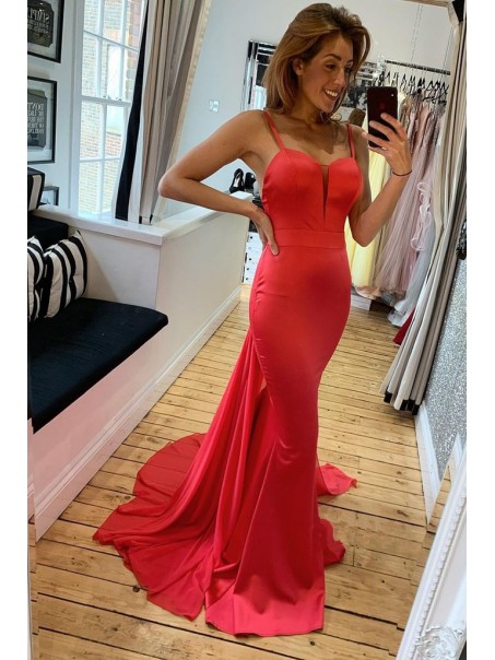 Long Red Mermaid Prom Dresses Formal Evening Gowns 901645 Long Red Mermaid Prom Dresses Formal Evening Gowns 901645
