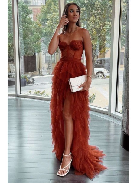 Asymmetrical Sweetheart Lace and Tulle Prom Dresses Formal Evening Gowns 901655 Asymmetrical Sweetheart Lace and Tulle Prom Dresses Formal Evening Gowns 901655