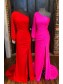 Long Mermaid One Shoulder Orange Prom Dresses Formal Evening Gowns 901660