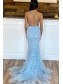 Long Blue Two Pieces Lace Prom Dresses Formal Evening Gowns 901707 Long Blue Two Pieces Lace Prom Dresses Formal Evening Gowns 901707