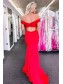 Long Red Mermaid Off the Shoulder Prom Dresses Formal Evening Gowns 901725 Long Red Mermaid Off the Shoulder Prom Dresses Formal Evening Gowns 901725