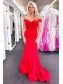 Long Red Mermaid Off the Shoulder Prom Dresses Formal Evening Gowns 901725 Long Red Mermaid Off the Shoulder Prom Dresses Formal Evening Gowns 901725
