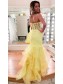 Long Yellow Mermaid Lace Prom Dresses Formal Evening Gowns 901740 Long Yellow Mermaid Lace Prom Dresses Formal Evening Gowns 901740