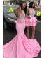 Long Pink Mermaid Lace Prom Dresses Formal Evening Gowns 901742 Long Pink Mermaid Lace Prom Dresses Formal Evening Gowns 901742