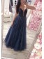 Long Navy Blue Tulle Sparkle Prom Dresses Formal Evening Gowns 901748 Long Navy Blue Tulle Sparkle Prom Dresses Formal Evening Gowns 901748