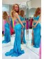 Long Blue Two Pieces Sparkle Sequins Prom Dresses Formal Evening Gowns 901763 Long Blue Two Pieces Sparkle Sequins Prom Dresses Formal Evening Gowns 901763