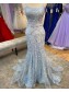 Long Yellow Mermaid Lace Prom Dresses Formal Evening Gowns 901764