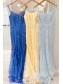 Long Yellow Mermaid Lace Prom Dresses Formal Evening Gowns 901764