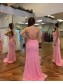 Long Pink Sparkle Sequins Prom Dresses Formal Evening Gowns 901769