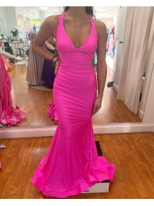 Long Fuchsia Mermaid Prom Dresses Formal Evening Gowns 901788