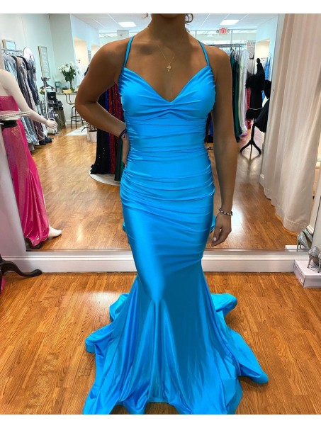 Long Blue Mermaid Prom Dresses Formal Evening Gowns 901789 Long Blue Mermaid Prom Dresses Formal Evening Gowns 901789