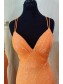 Long Pink Sparkle Sequins Prom Dresses Formal Evening Gowns 901791