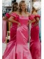Long Mermaid Fuchsia Prom Dresses Formal Evening Gowns 901795