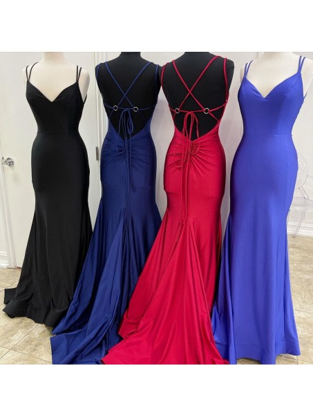 Mermaid Simple Long Prom Dresses Formal Evening Gowns 901798
