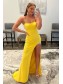 Long Yellow Strapless Beaded Prom Dresses Formal Evening Gowns 901799