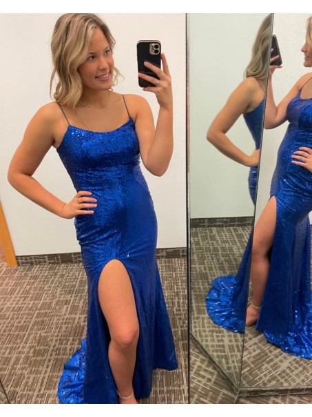 Long Royal Blue Sparkle Sequins Prom Dresses Formal Evening Gowns 901801 Long Royal Blue Sparkle Sequins Prom Dresses Formal Evening Gowns 901801