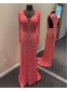 Long White Sparkle Sequins Prom Dresses Formal Evening Gowns 901803
