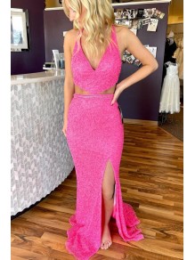 Long Fuchsia Prom Dresses Formal Evening Gowns 901809