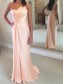Long Pink One Shoulder Long Bridesmaid Dresses 902011 Long Pink One Shoulder Long Bridesmaid Dresses 902011