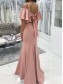 Mermaid Long Pink Floor Length Bridesmaid Dresses 902021 Mermaid Long Pink Floor Length Bridesmaid Dresses 902021