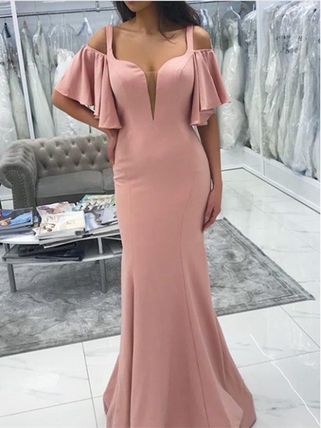 Mermaid Long Pink Floor Length Bridesmaid Dresses 902021 Mermaid Long Pink Floor Length Bridesmaid Dresses 902021