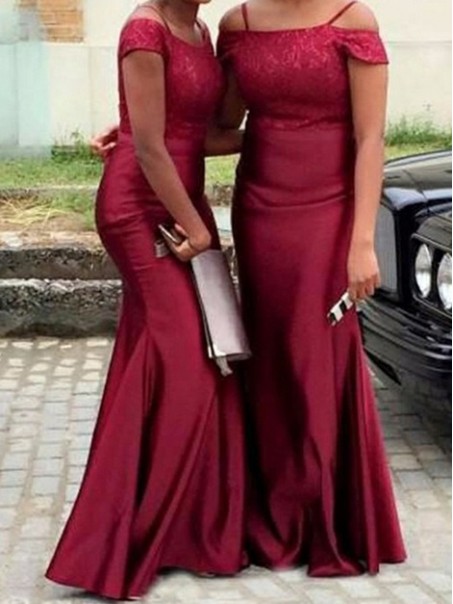 Long Burgundy Mermaid Floor Length Bridesmaid Dresses 902023 Long Burgundy Mermaid Floor Length Bridesmaid Dresses 902023