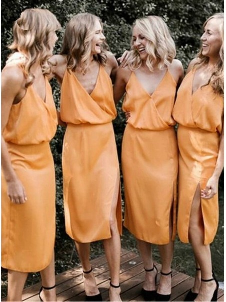 Simple Short Spaghetti Straps Bridesmaid Dresses 902026 Simple Short Spaghetti Straps Bridesmaid Dresses 902026