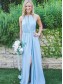 Long Blue Chiffon Floor Length Bridesmaid Dresses 902027 Long Blue Chiffon Floor Length Bridesmaid Dresses 902027