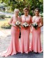 Long Pink Mermaid Floor Length Bridesmaid Dresses 902029 Long Pink Mermaid Floor Length Bridesmaid Dresses 902029