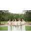 Long Chiffon V Neck Floor Length Bridesmaid Dresses 902037