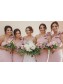 Mermaid One Shoulder Long Pink Bridesmaid Dresses 902039 Mermaid One Shoulder Long Pink Bridesmaid Dresses 902039