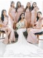 Mermaid One Shoulder Long Pink Bridesmaid Dresses 902039 Mermaid One Shoulder Long Pink Bridesmaid Dresses 902039